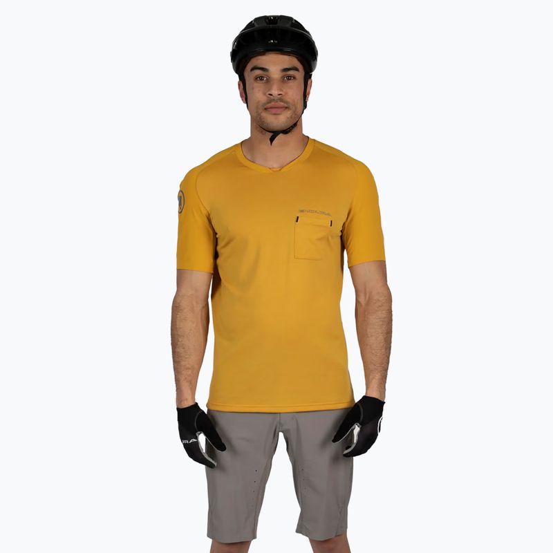 Pánský cyklistický dres Endura GV500 Foyle Tech mustard