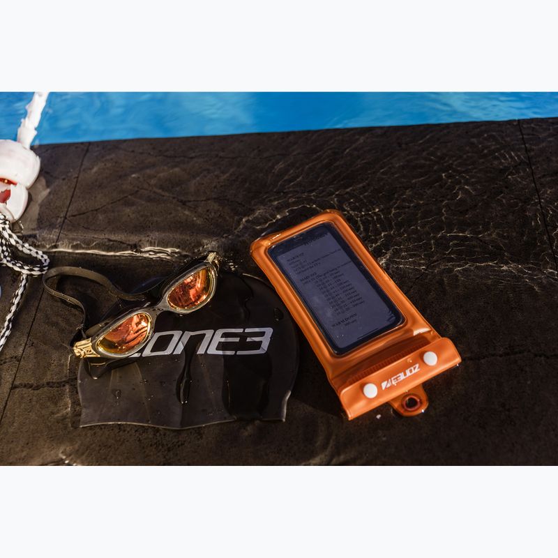 Voděodolné pouzdro ZONE3 Waterproof Phone Pouch clear/orange 2