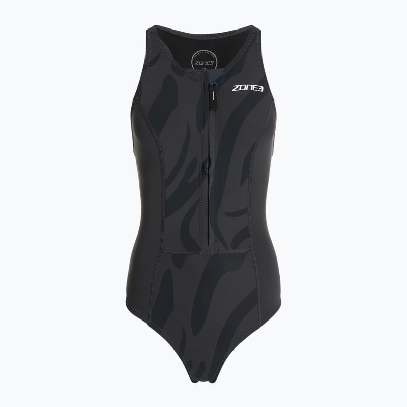 Dámské jednodílné plavky ZONE3 Yulex Sleeveless black/grey