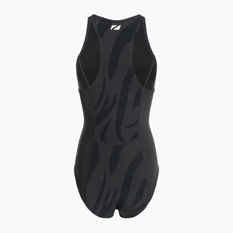 Dámské jednodílné plavky ZONE3 Yulex Sleeveless black/grey 2