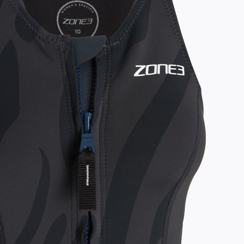 Dámské jednodílné plavky ZONE3 Yulex Sleeveless black/grey 3