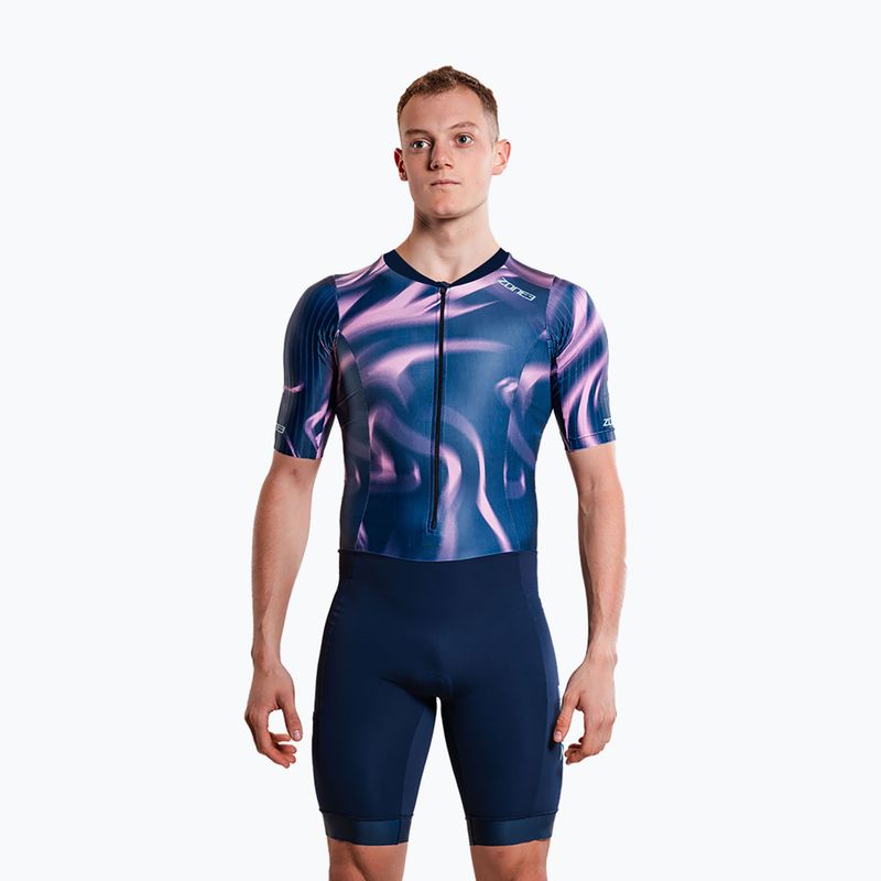Pánská triatlonová kombinéza ZONE3 Activate+ Trisuit print 3