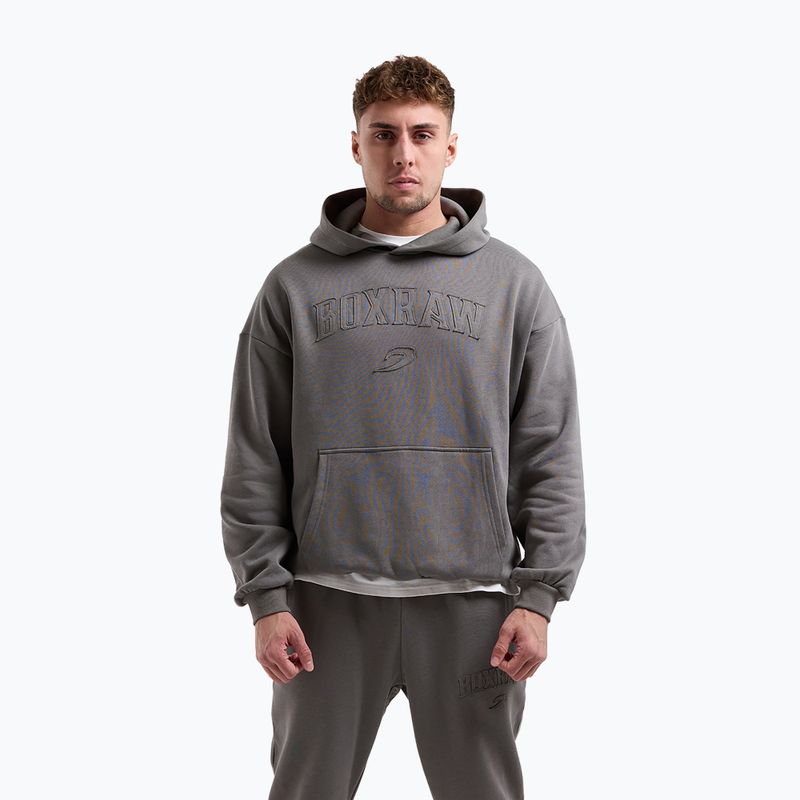 Pánská mikina BOXRAW East Street Hoodie distressed grey