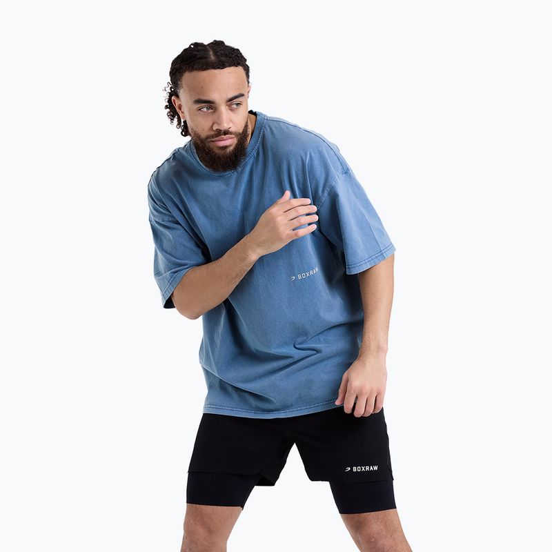 Pánské triko BOXRAW Sparring Club Oversized washed baby blue 5