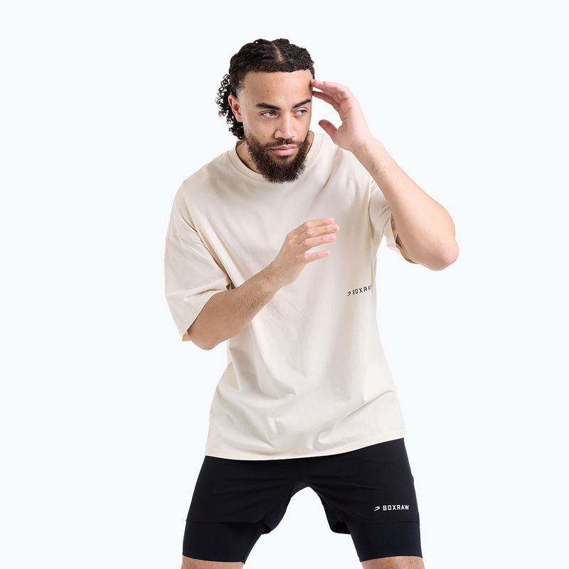 Pánské triko BOXRAW Sparring Club Oversized washed beige 4