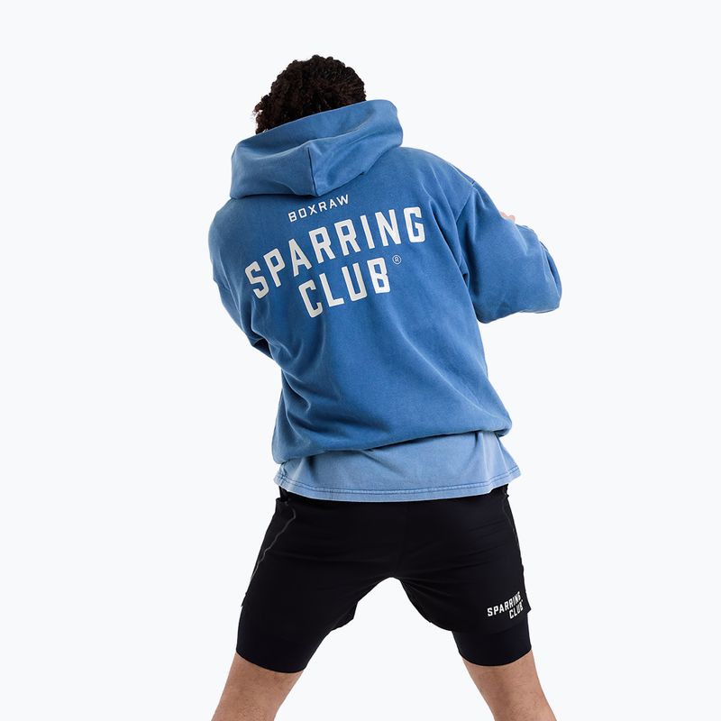 Pánská mikina BOXRAW Sparring Club Oversized Hoodie washed baby blue 5