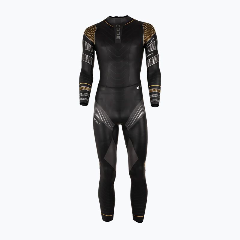 Pánský plavecký neopren HUUB Pinnacle silver/yellow