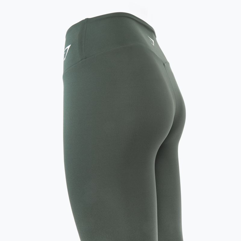Dámské fitness legíny Gymshark Training Cropped obsidian / green 4