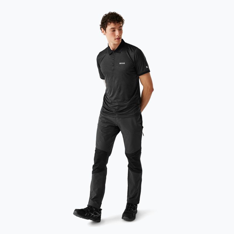 Pánské trekové tričko REGATTA Polo Remex II black 2