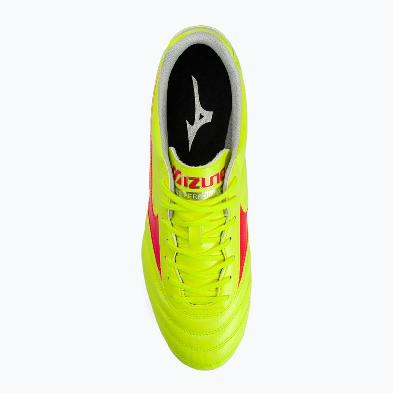 Pánské kopačky Mizuno Morelia II Club MD safety yellow/fiery coral 2/galaxy silver 7