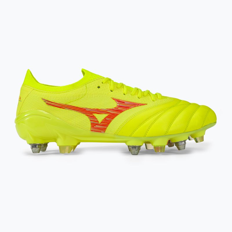 Pánské kopačky Mizuno Morelia Neo IV Β Japan Mix safety yellow/flery coral 2/safety yellow 2