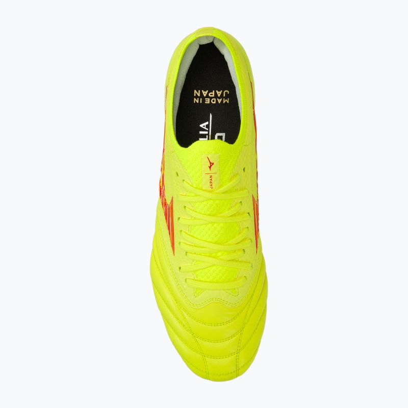 Pánské kopačky Mizuno Morelia Neo IV Β Japan Mix safety yellow/flery coral 2/safety yellow 5