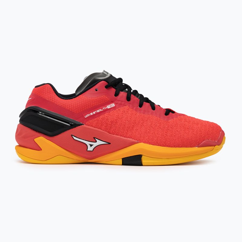 Pánské házenkářské boty Mizuno Wave Stealth Neo radiant red/white/carrot curl 2