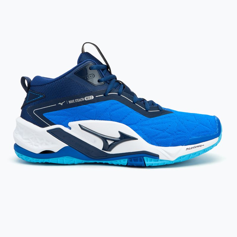 Pánské boty na házenou Mizuno Wave Stealth Neo 2 Mid mugen blue/white/estate blue 2