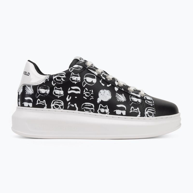 Dámské boty KARL LAGERFELD Kapri Twin Nft Graffiti black/white leather 2
