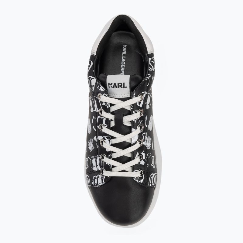 Dámské boty KARL LAGERFELD Kapri Twin Nft Graffiti black/white leather 5