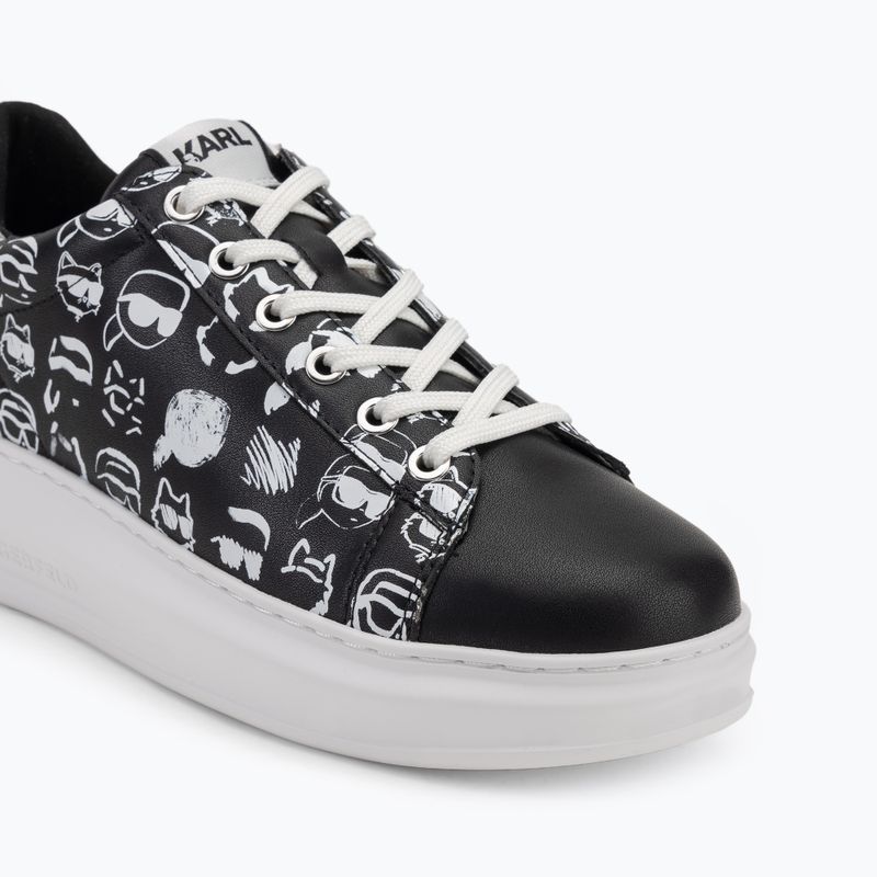 Dámské boty KARL LAGERFELD Kapri Twin Nft Graffiti black/white leather 7