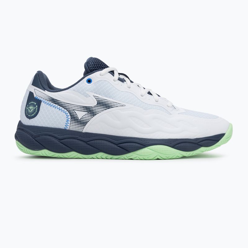 Pánské tenisové boty Mizuno Wave Enforce Court AC white/ vintage indigo/ neo mint 2