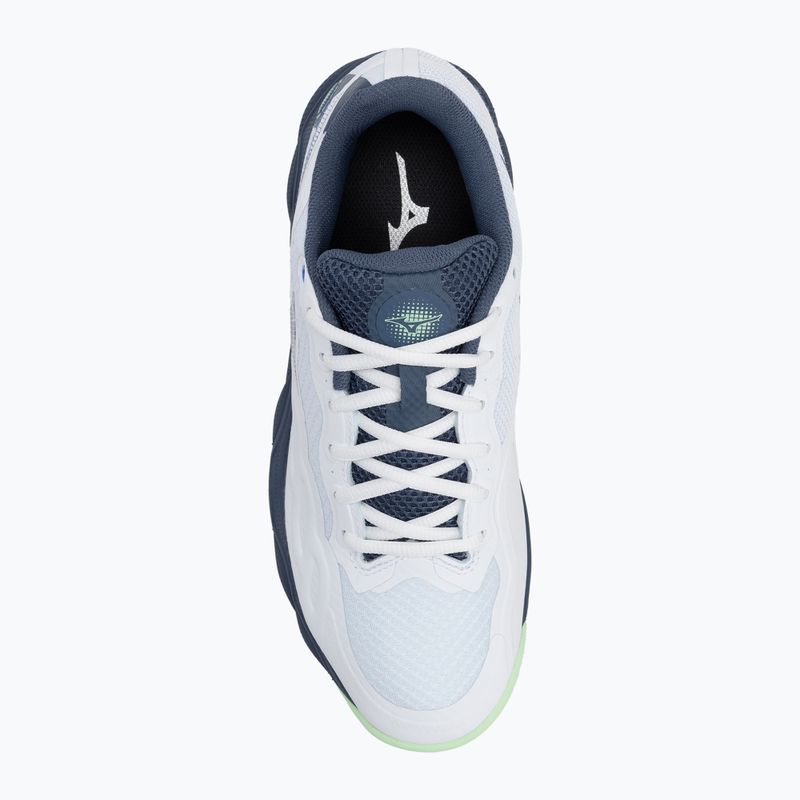 Pánské tenisové boty Mizuno Wave Enforce Court AC white/ vintage indigo/ neo mint 5