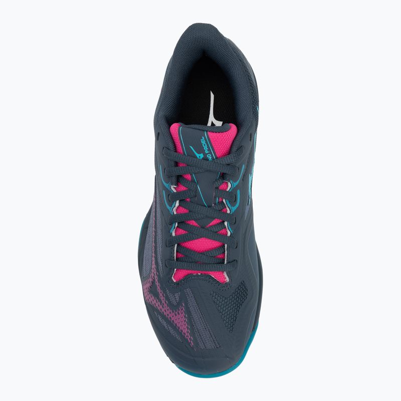 Dámské boty na padel Mizuno Wave Exceed Light 2 Padel midnight navy/ fuchsia purple/ enamel blue 5