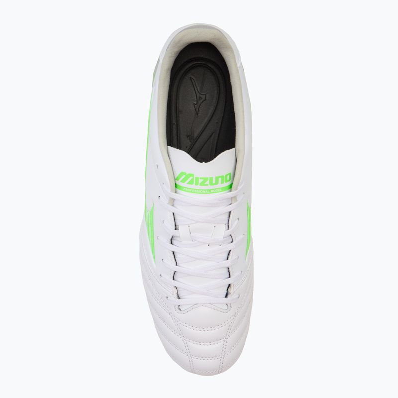 Pánské kopačky Mizuno Morelia Neo IV Pro Mix white/neon green/cool gray 3c 5