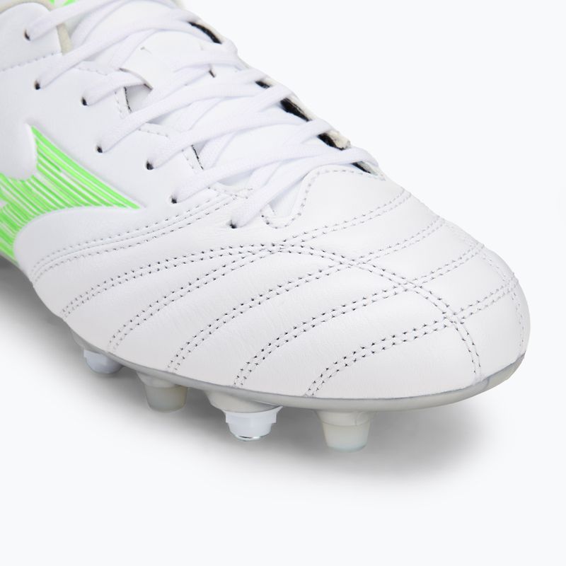 Pánské kopačky Mizuno Morelia Neo IV Pro Mix white/neon green/cool gray 3c 7