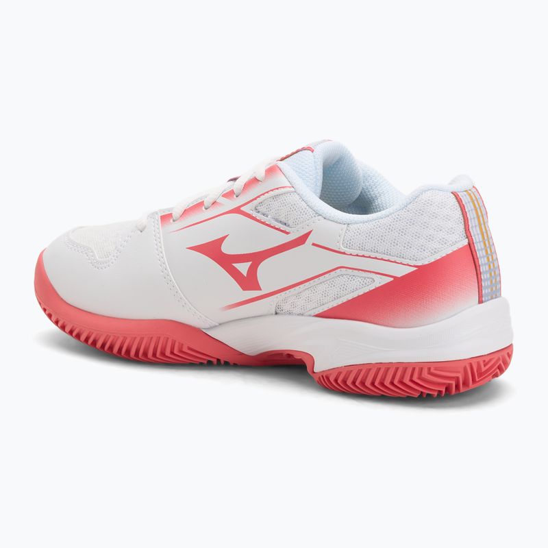 Dětské tenisové boty Mizuno Break Shot 5 Jr CC white/blue granite/calypso coral 3