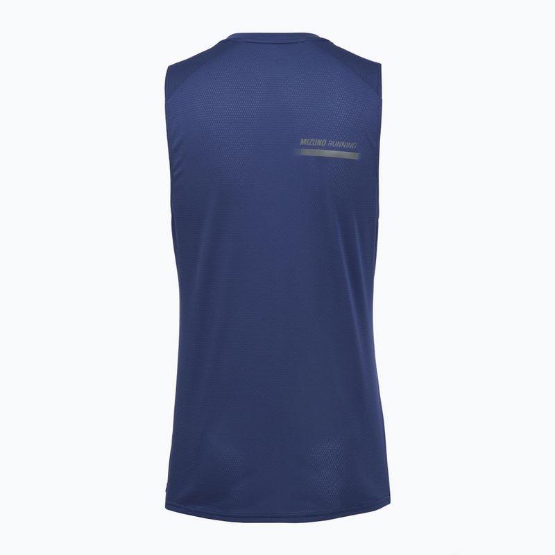 Pánské běžecké tílko Mizuno Active DryAeroFlow Graphic Tank Top estate blue 2