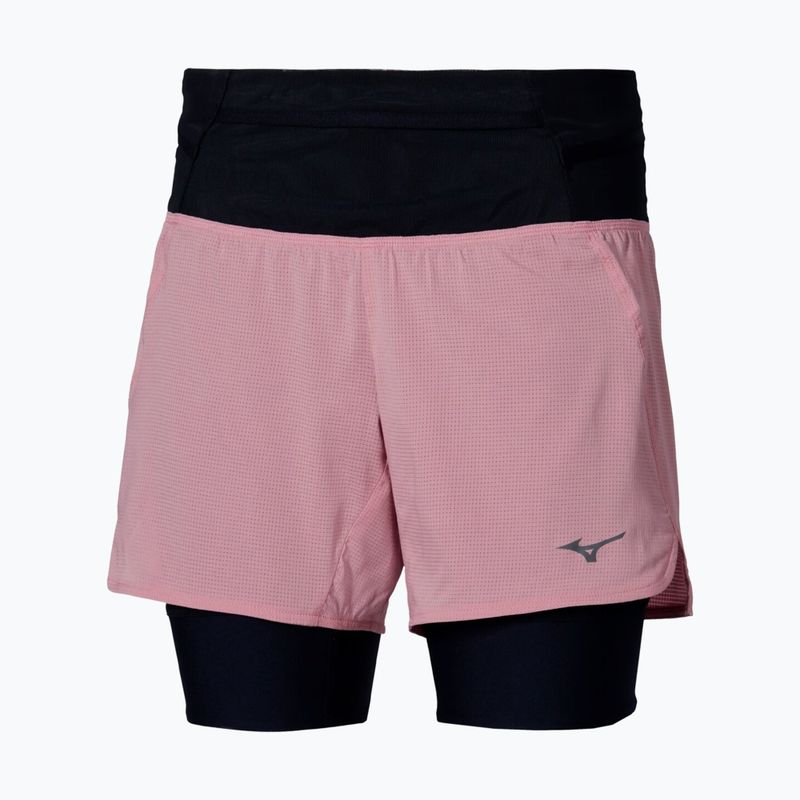 Dámské běžecké šortky Mizuno Trail Multipocket 2in1 rose elegance