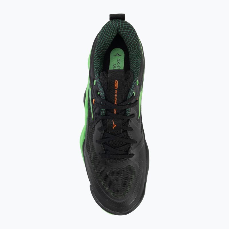 Volejbalové boty Mizuno Wave Momentum Elite black/glowing apple/mandarin orange 5
