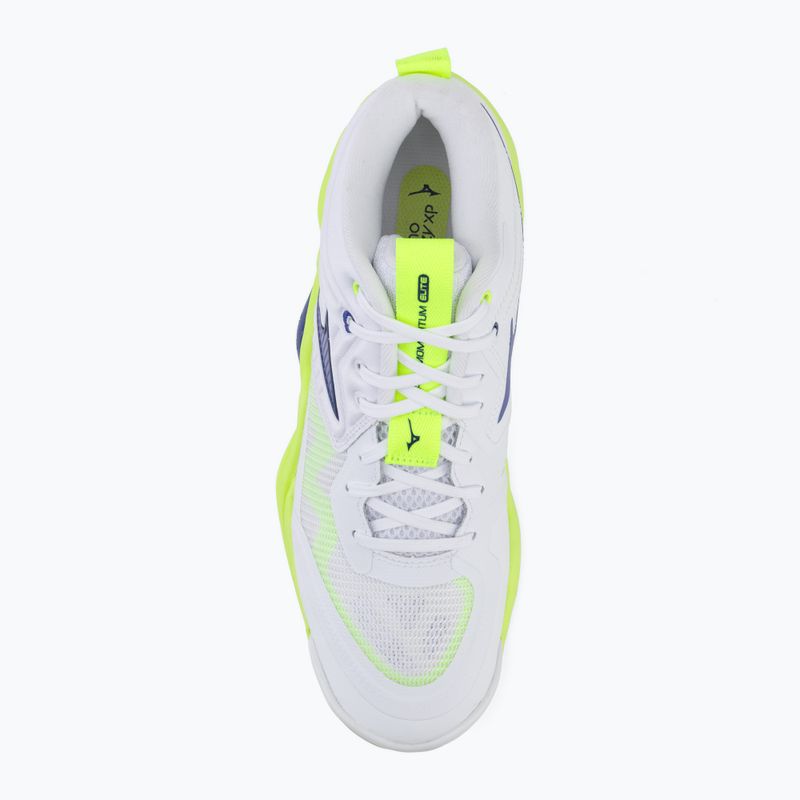 Volejbalové boty Mizuno Wave Momentum Elite Mid white/lightning yellow/dazzling blue 5