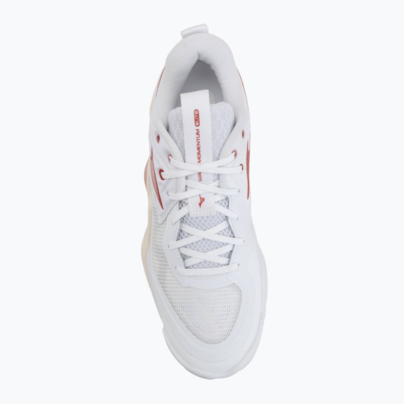 Dámské volejbalové boty Mizuno Wave Momentum Elite white/rose elegance/lava falls 5