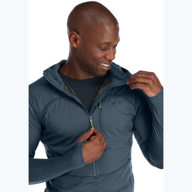 Pánská trekingová mikina Rab Ascendor Summit Hoody orion blue 4