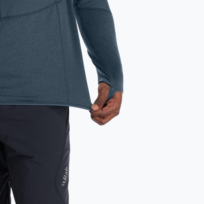 Pánská trekingová mikina Rab Ascendor Summit Hoody orion blue 7