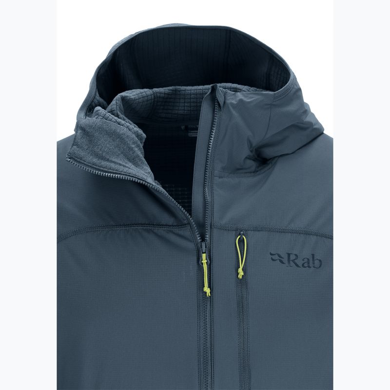 Pánská trekingová mikina Rab Ascendor Summit Hoody orion blue 10