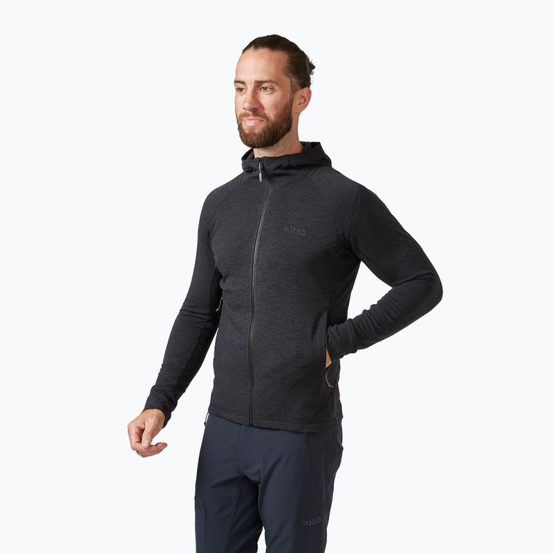 Pánská treková mikina Rab Nexus Hoody černá QFF-70
