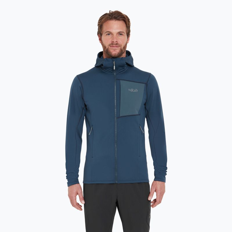 Pánská trekingová mikina Rab Superflux Hoody tempest blue