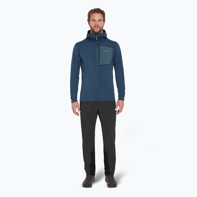 Pánská trekingová mikina Rab Superflux Hoody tempest blue 3