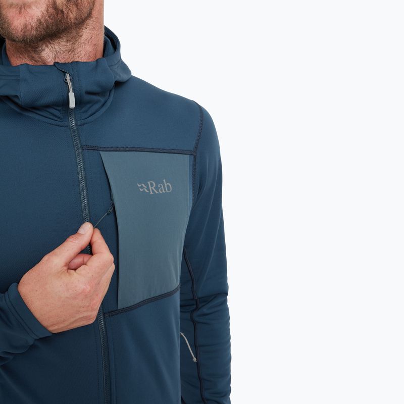 Pánská trekingová mikina Rab Superflux Hoody tempest blue 5