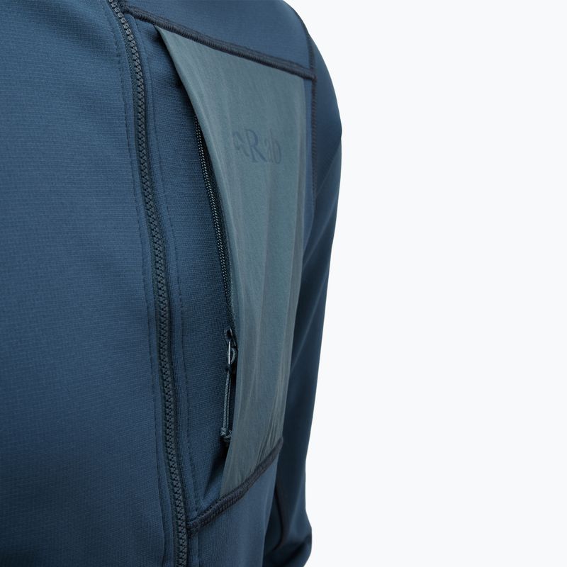 Pánská trekingová mikina Rab Superflux Hoody tempest blue 6