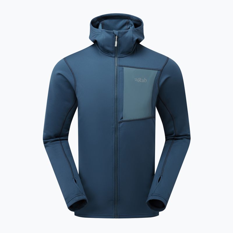 Pánská trekingová mikina Rab Superflux Hoody tempest blue 10