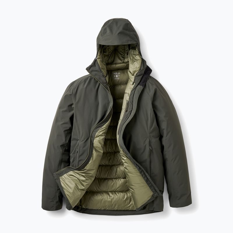 Pánská péřová bunda Rab Valiance dark army 16