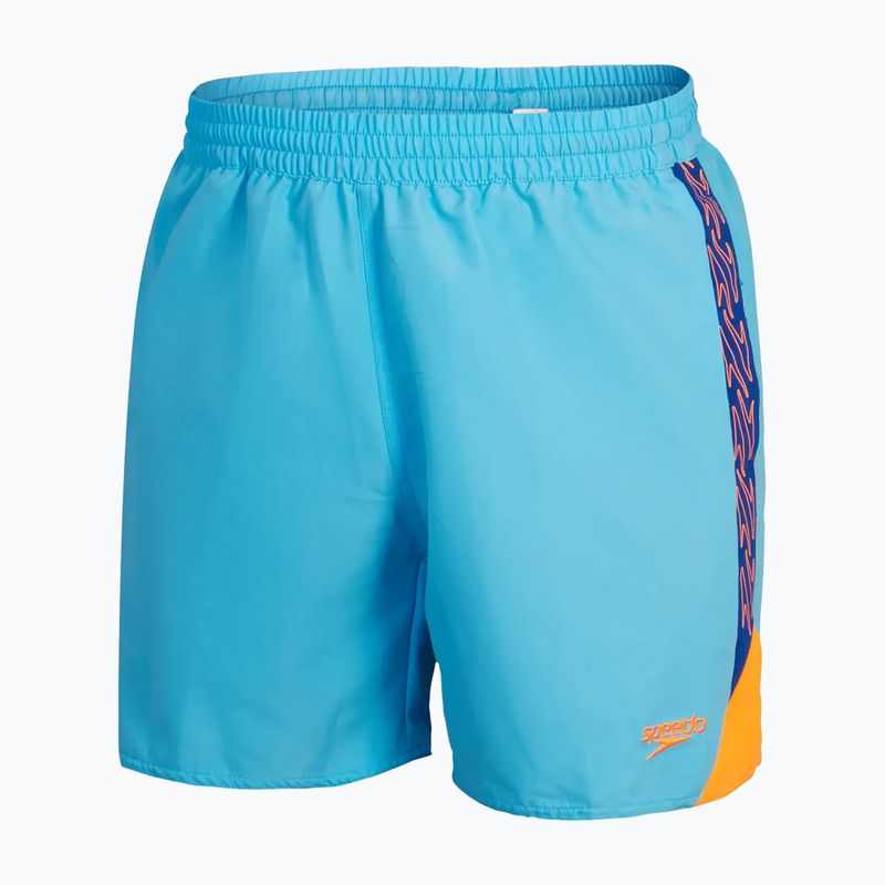 Speedo Hyperboom Splice 16" pánské plavecké šortky picton blue/true cobalt/mandarin peel 4