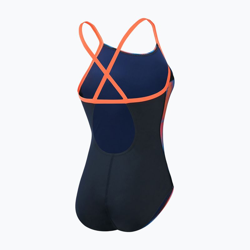 Dámské jednodílné plavky Speedo Allover Fixed Crossback true navy/siren red/punch blue 2