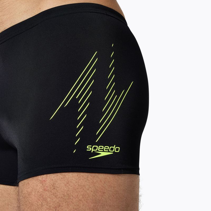 Pánské plavky Speedo Hyper Boom Placement black/hyper yellow 5