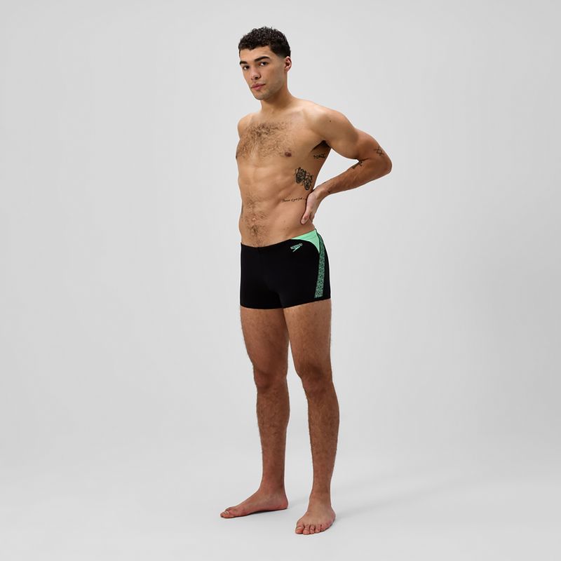 Pánské plavecké boxerky Speedo Hyper Boom Splice black/alfalfa green 2