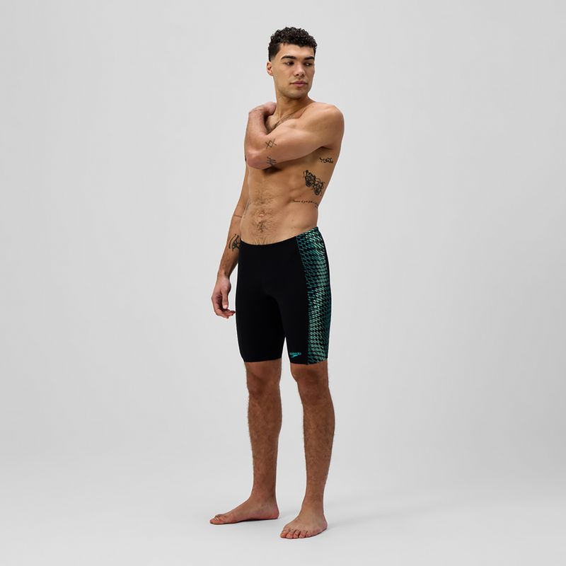 Pánské plavecké jammery Speedo Endurance+ Tech Panel Jammer black/turquoise gem 2