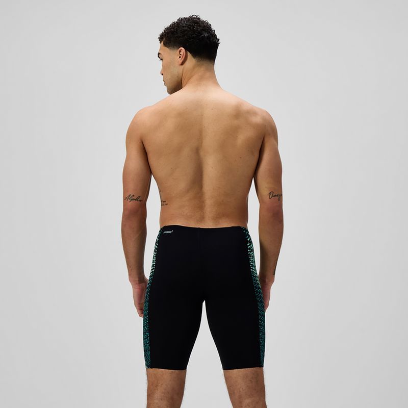 Pánské plavecké jammery Speedo Endurance+ Tech Panel Jammer black/turquoise gem 3