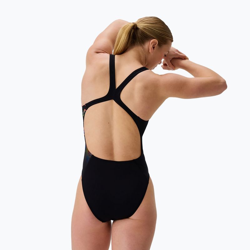 Jednodílné plavkyr Speedo Placement Printed Powerback static volta/anthracite 2