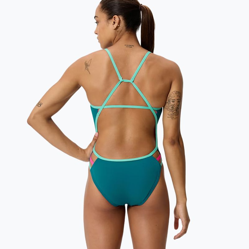 Dámské jednodílné plavky Speedo Solid Tri peacock 5
